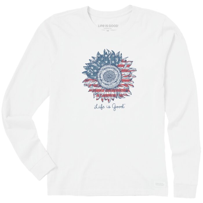 Women's American Sunflower Long Sleeve Crusher Tee - Image 5
