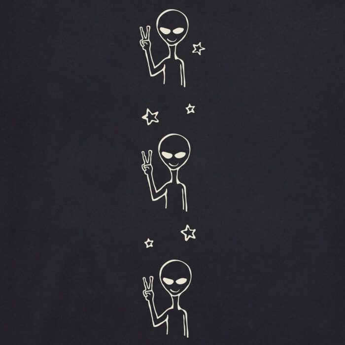 Women's Alien Peace Out Long Sleeve Crusher Boxy Tee - Image 2