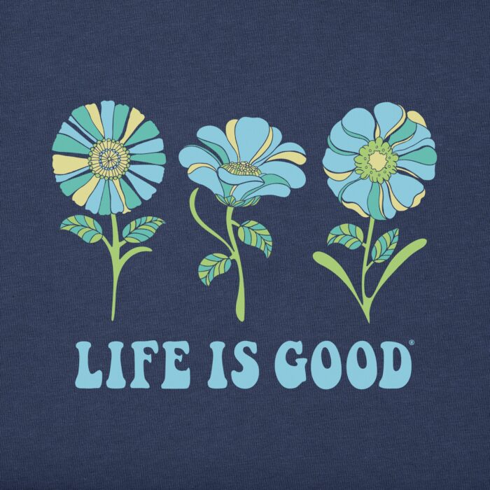 Women's 3 Flowers Long Sleeve Crusher Boxy Tee - Image 4