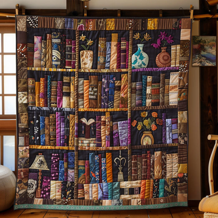 Book Lovers XR3008009CL Quilt - Image 3