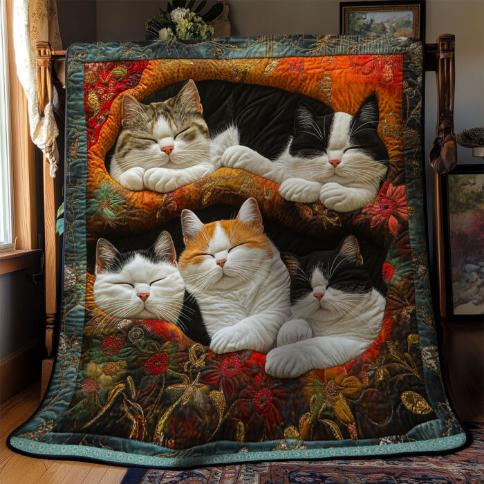 Cute Lazy Cats XR1307053CL Quilt - Image 5