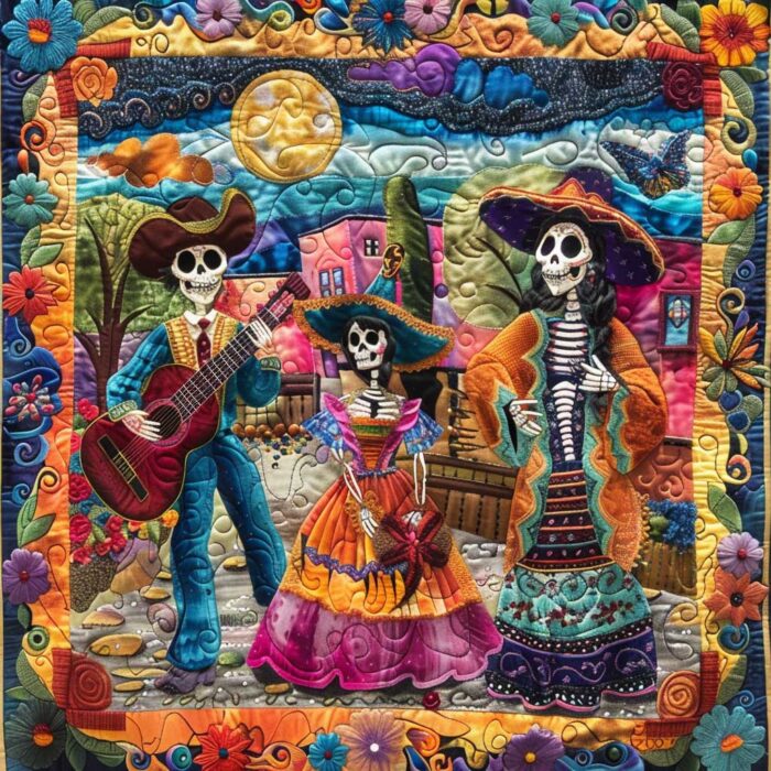 Day Of The Dead WJ2009010CL Quilt - Image 2