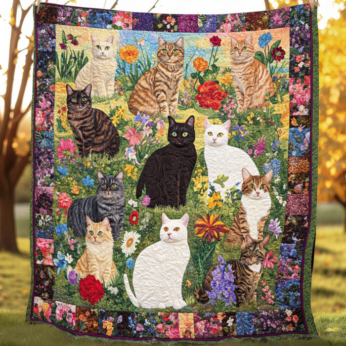Garden Cat XR0708003CL Quilt - Image 2