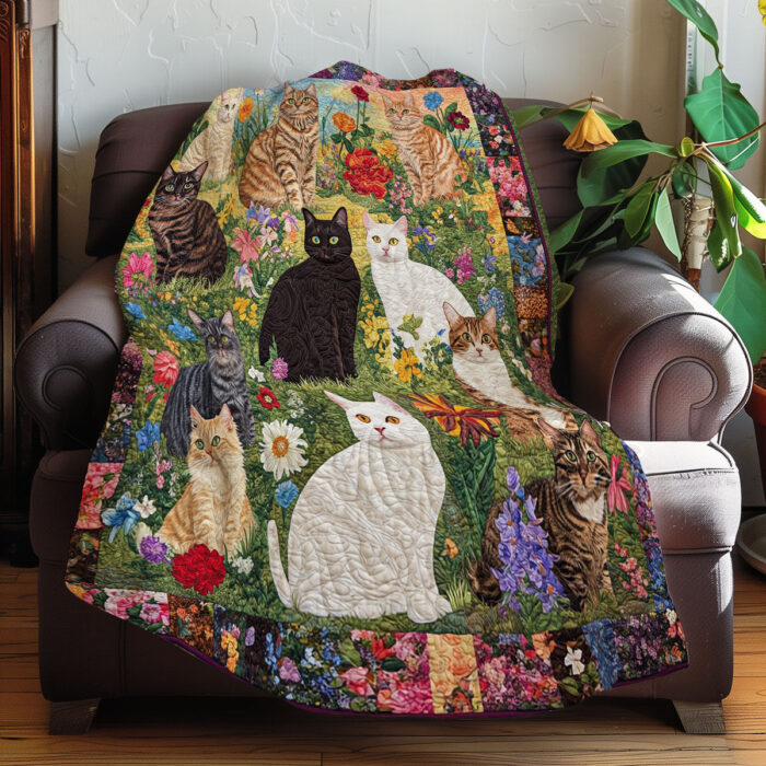 Garden Cat XR0708003CL Quilt - Image 4