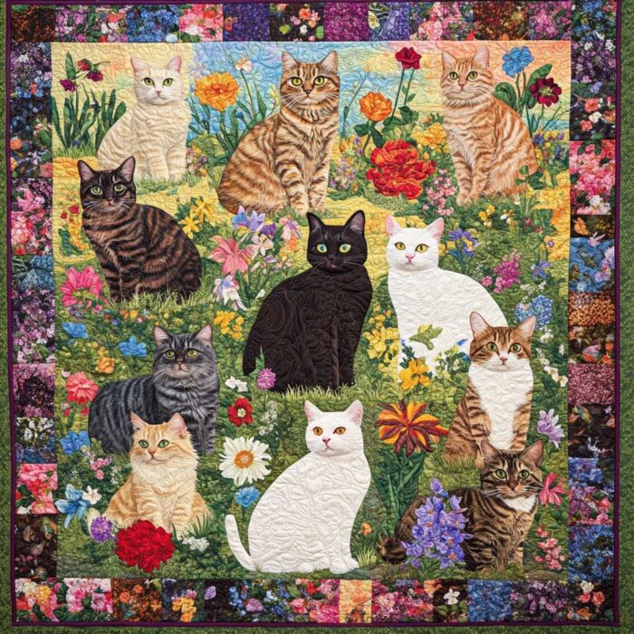 Garden Cat XR0708003CL Quilt - Image 5