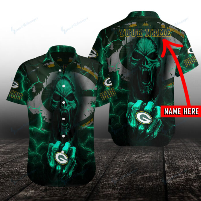 Green Bay Packers Personalized Button Shirt BB277