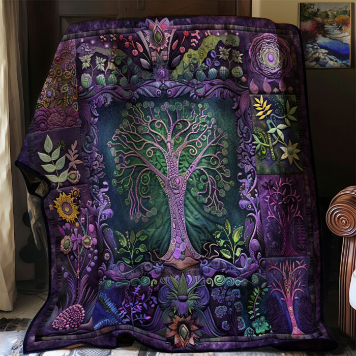 Purple Tree Of Balance WN2408163CL Quilt - Image 2