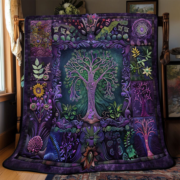 Purple Tree Of Balance WN2408163CL Quilt - Image 3