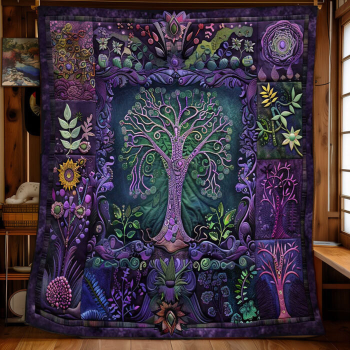 Purple Tree Of Balance WN2408163CL Quilt - Image 4
