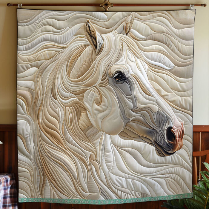 Running White Horse XR2906003CL Quilt - Image 2