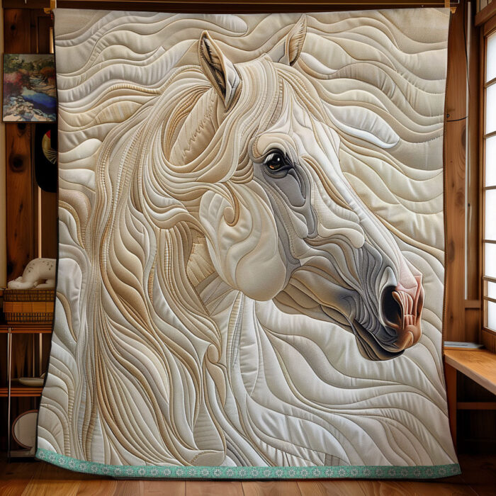 Running White Horse XR2906003CL Quilt - Image 3
