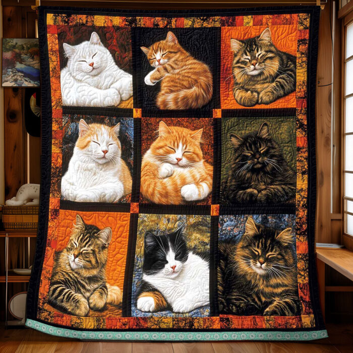 Sleeping Cat Collection WP0608022CL Quilt - Image 3