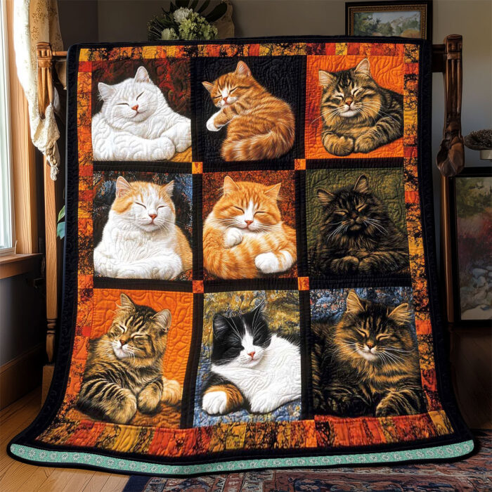 Sleeping Cat Collection WP0608022CL Quilt - Image 4