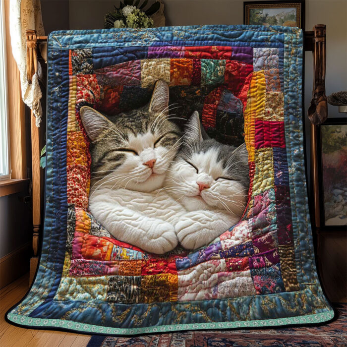 Sleeping Cuddle Cat WP0608020CL Quilt - Image 3