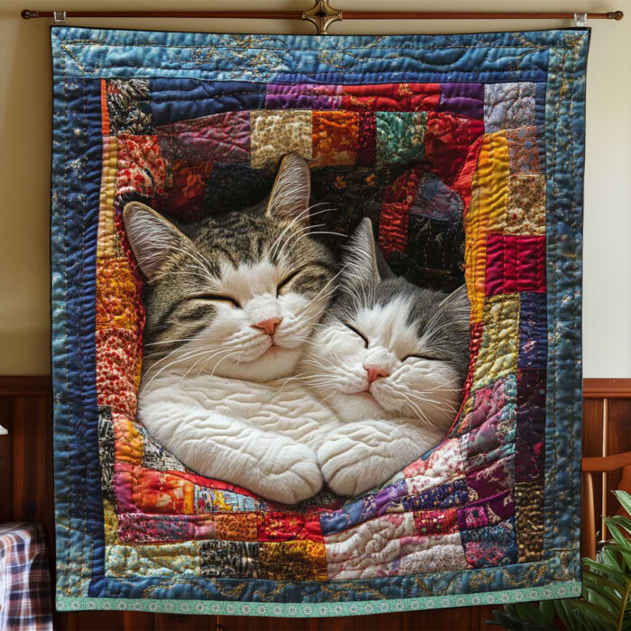 Sleeping Cuddle Cat WP0608020CL Quilt - Image 2