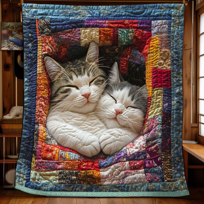 Sleeping Cuddle Cat WP0608020CL Quilt - Image 4