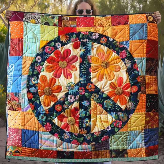 Trippy Hippie Sign WJ2007038CL Quilt - Image 4