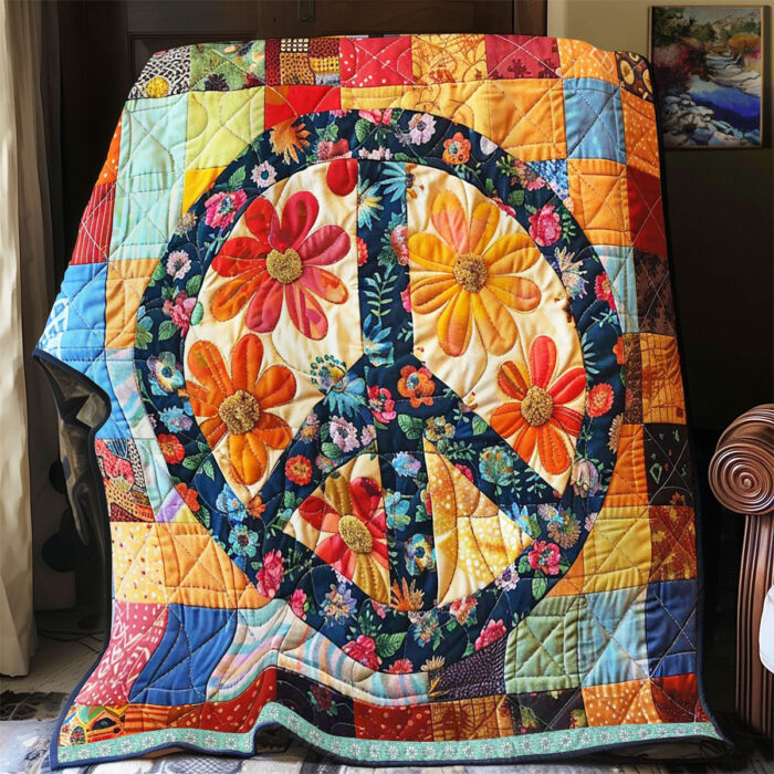 Trippy Hippie Sign WJ2007038CL Quilt - Image 3