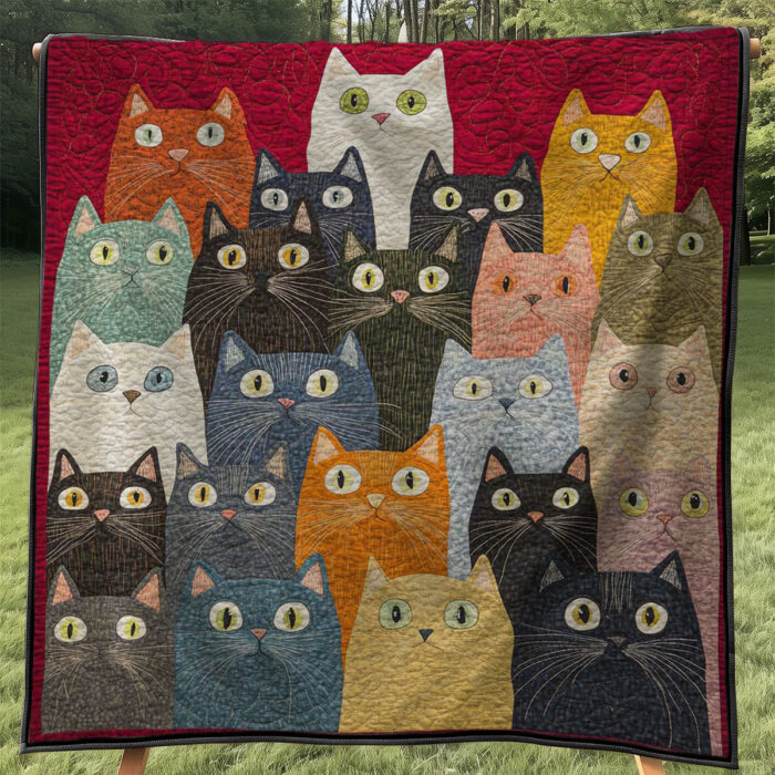 Whimsical Cat WJ0708035CL Quilt - Image 5