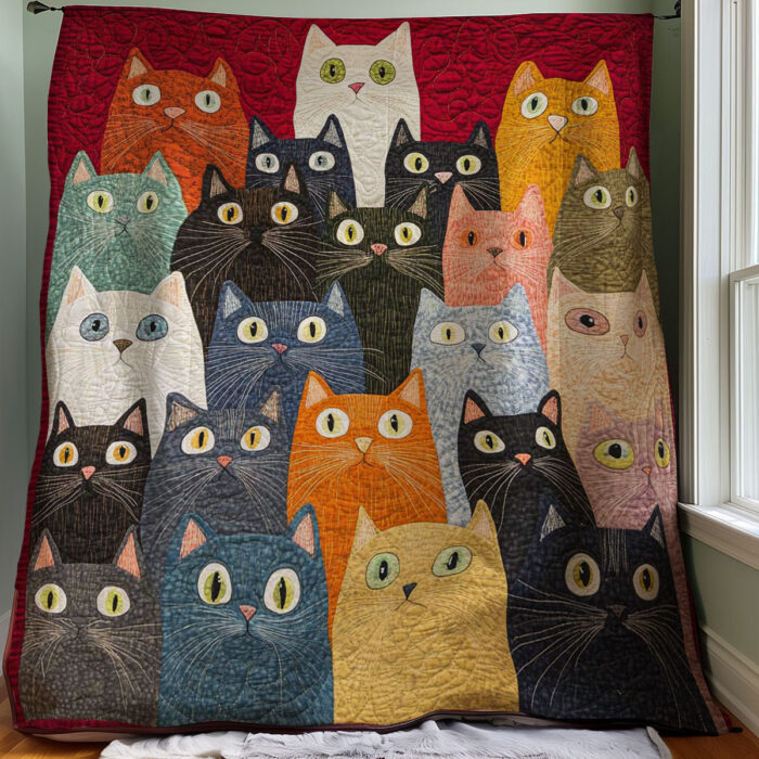 Whimsical Cat WJ0708035CL Quilt - Image 3