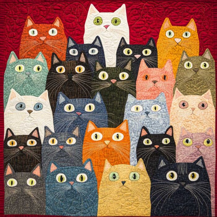 Whimsical Cat WJ0708035CL Quilt - Image 2